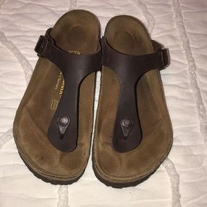 NWOT Birkenstock Gizeh Espresso Sandals